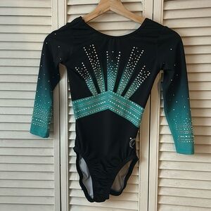 Garland 3/4 Length Sleeve Competition Gymnastics Leotard